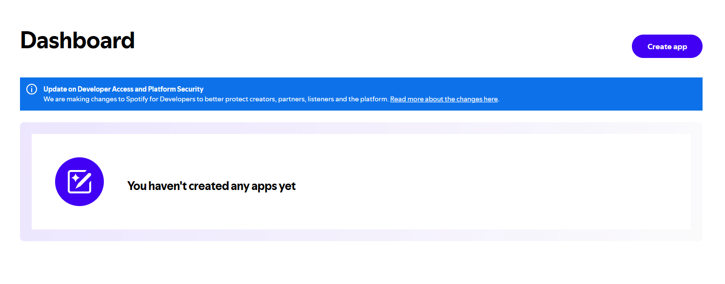spotify dev dashboard